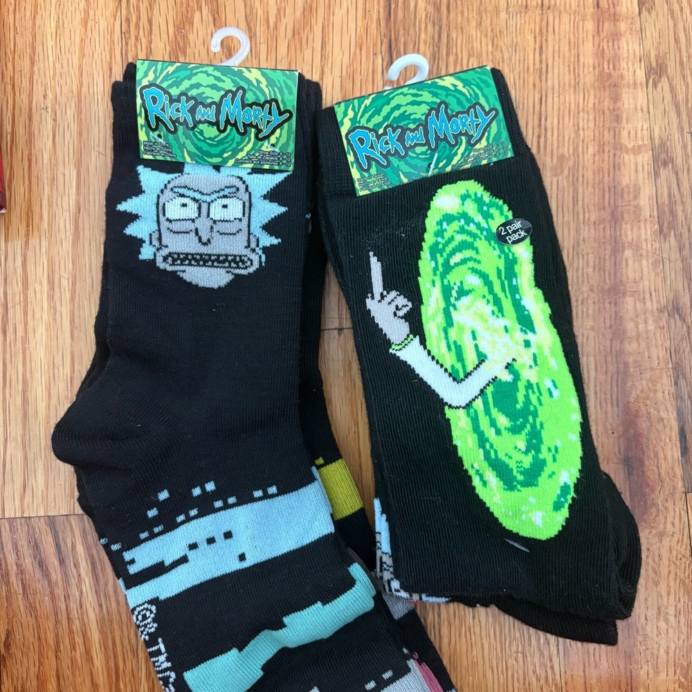 Rick and Morty Sock Bundle - 5 pairs NWT